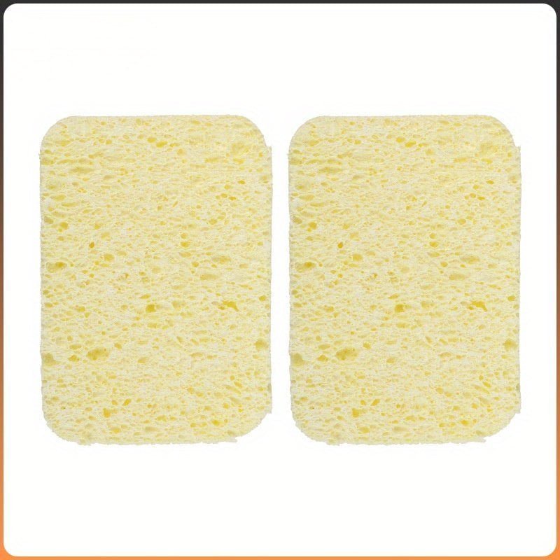 10pcs. Natural High-density Wood Pulp Dishcloth. Cleaning Sponge. Scouring Pad For Household Cleaning. Dishwashing Sponge. Premium Kitchen Sponge. Durable Non-scratch Sponge Wipe. Super Absorbent. Cleaning Supplies. Cleaning Tool