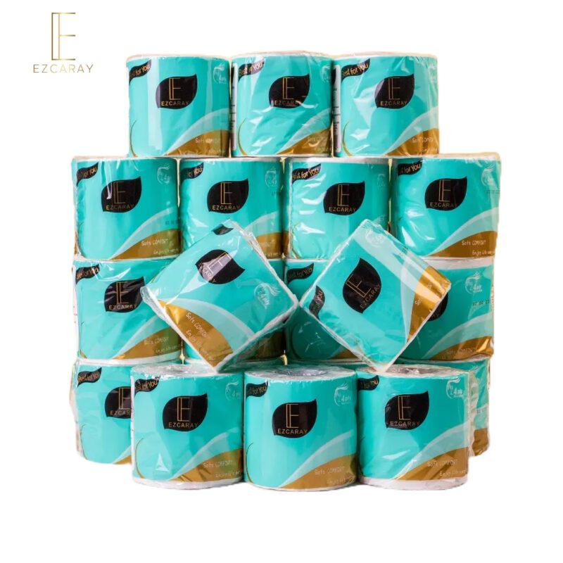 Ezcaray TP2 20 Rolls Of Ultra Soft & Thick Premium Tiffany Green 4-Ply Toilet Tissue – 20 Rolls Per Box Wipes